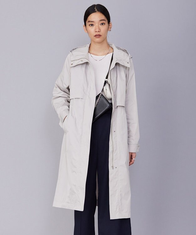 ICB メモリーツイル フーデットコート トープ系