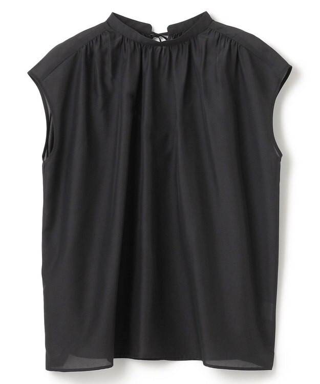 UNFILO シアー2WAYブラウス ブラック