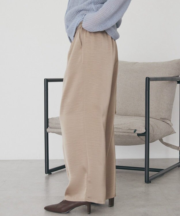 AMERICAN HOLIC サテンリラックスイージーパンツ Beige