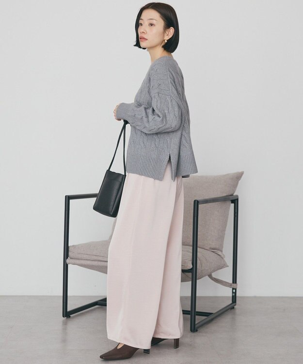 AMERICAN HOLIC サテンリラックスイージーパンツ Light Pink