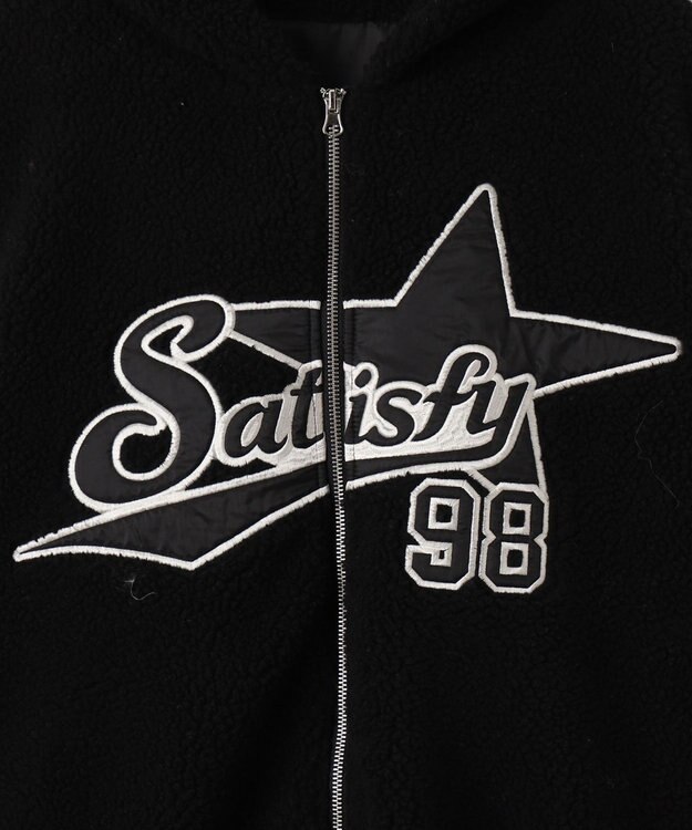 WEGO ロゴボアパーカー ブラック