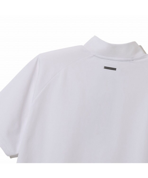 ZERO HALLIBURTON 【吸水速乾・UVケア】 着心地ジッパーモックネックTシャツ ZHG-M5S7b 82953 ホワイト