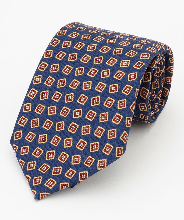 J.PRESS MEN 【ADAMLEY】ブロック小紋 ネクタイ ブルー系7