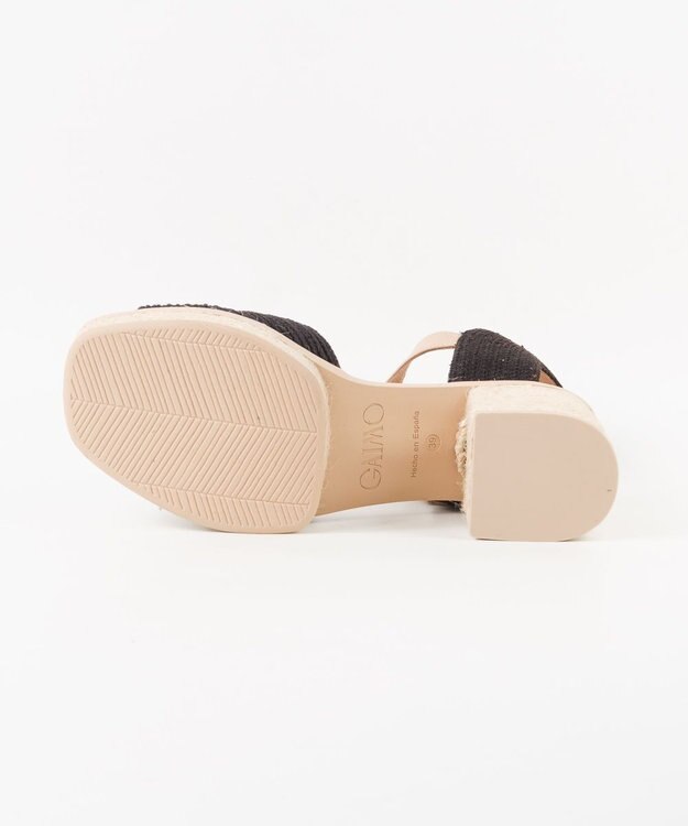 gaimo 【GAIMO/ガイモ】ラフィアクロスサンダル/MARIEVA ブラック