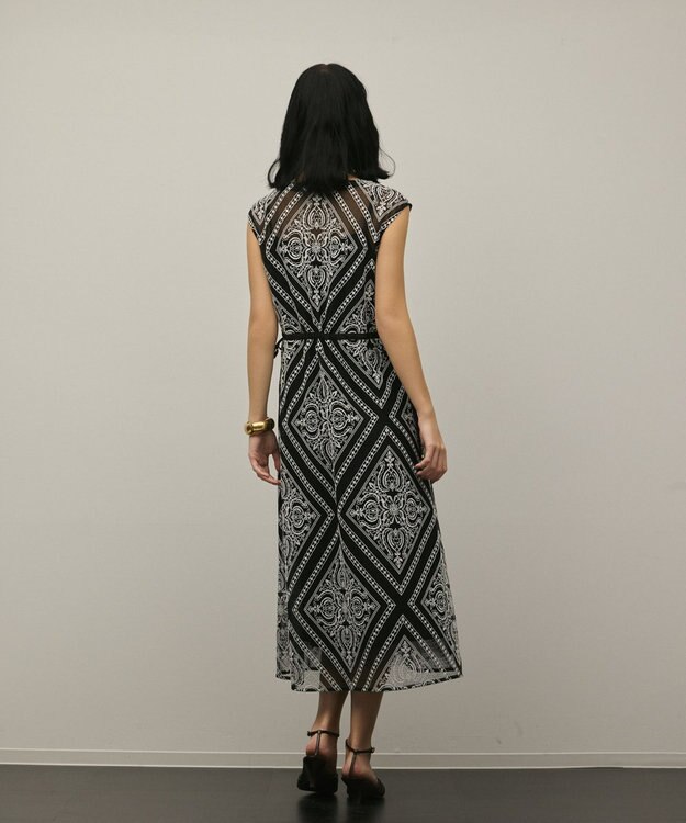 GRACE CONTINENTAL 刺繍ジレワンピース ブラック