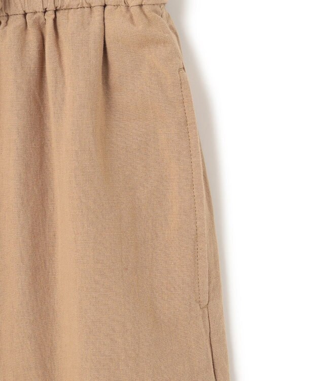 J.PRESS YORK STREET 【WOMEN】ワンウォッシュリネンコットン ワイドパンツ ベージュ系