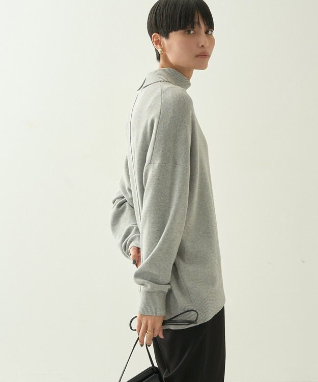 AMERICAN HOLIC ブラッシュヤーンタートルネックニットプルオーバー Light Gray Mixture