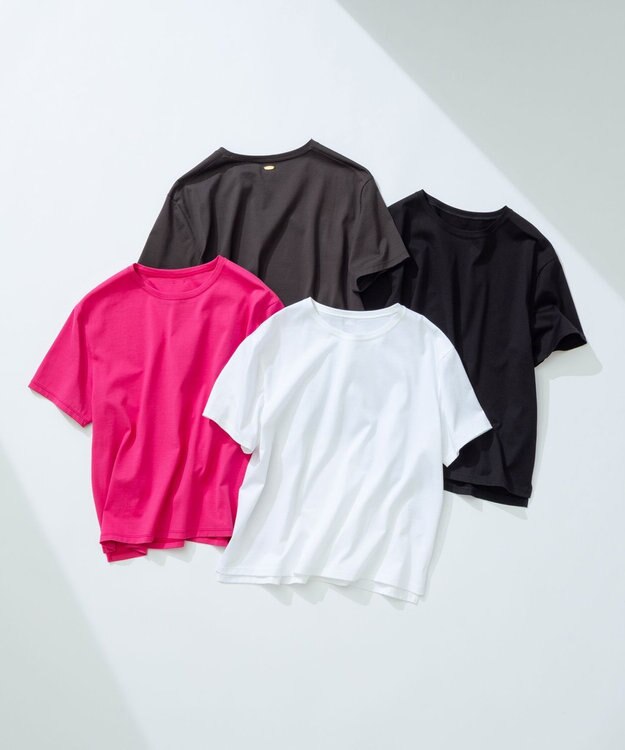 23区 【洗える】ハイエンド クルーネック Tシャツ ホワイト系