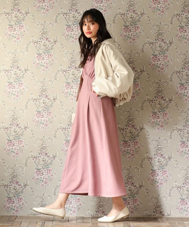 Green Parks ・ＥＬＥＮＣＡＲＥ　ＤＵＥボリュームスリーブワンピー Pink