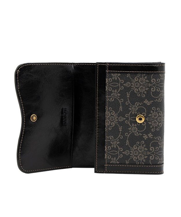 ANNA SUI リーブル 内Lファスナー二つ折り財布 クロ