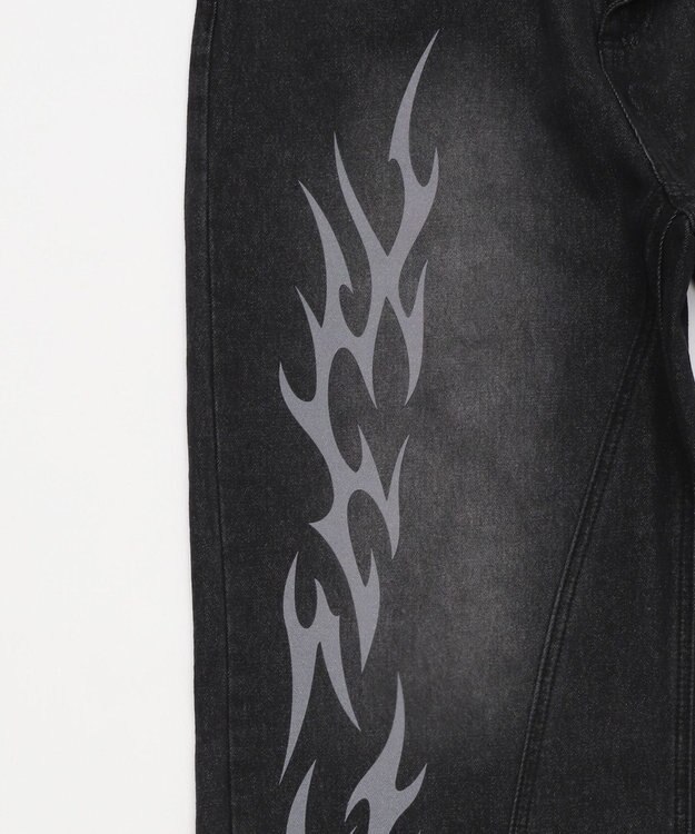 WEGO トライバルデニムパンツ デニムブラックソノタ