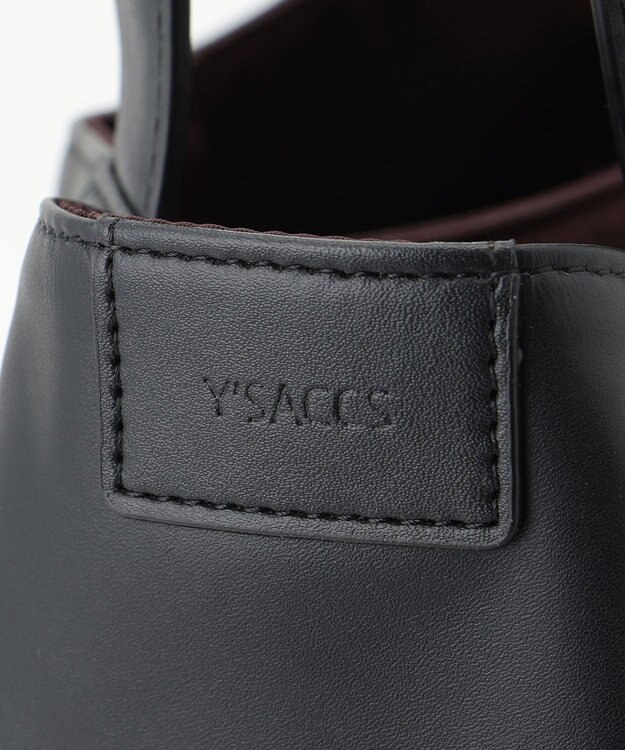 Y'SACCS カウレザー　3層構造すっきりトートバッグ ブラック
