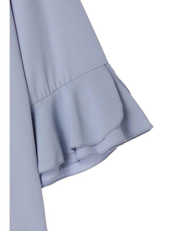 earth music&ecology ラッフル７分袖ブラウス Sax