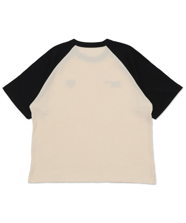 WEGO 【ユニセックス着用ITEM/MLサイズ展開】ワッフルラグランT（SS） オフホワイト