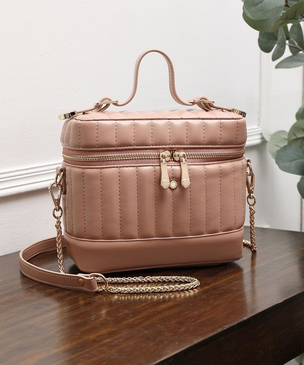 style code 【MERCURYDUO/マーキュリーデュオ】ストライプキルティング　バニティミニショルダーバッグ ピンク