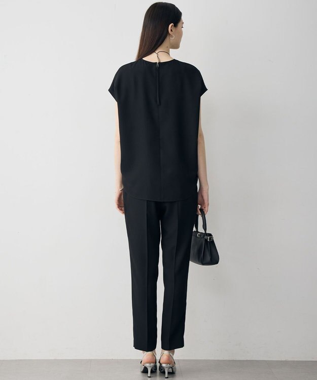 ICB 【WEB限定カラーあり】FluidBackSatin ドロストパンツ ブラック