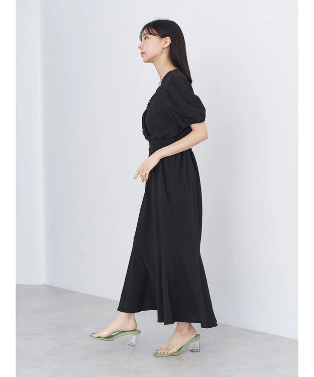 earth music&ecology ＳＥＴ２点カシュクールプルオーバー＋ワンピース Black