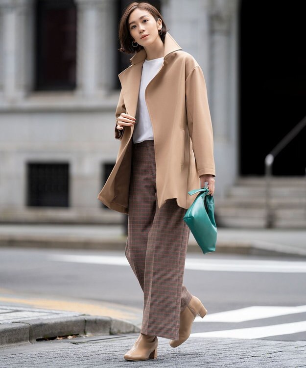 自由区 レザーショートブーツ キャメル系