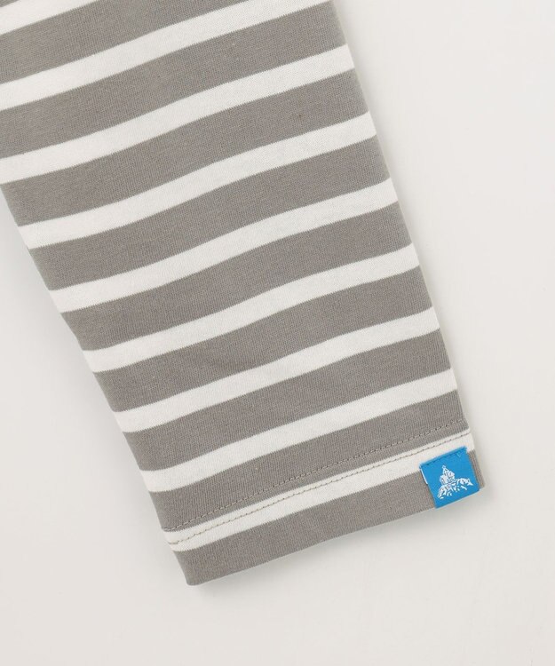 SHARE PARK MENS 【UNISEX】ボートネックボーダーＴシャツ（L・XLサイズ） グレージュ×オフボーダー