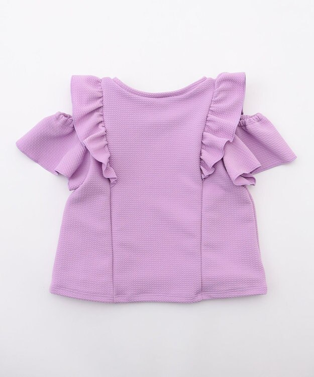 ANY KIDS 【UVカット】2WAYショルダーセパレート水着 ラベンダー×ラベンダーチェック