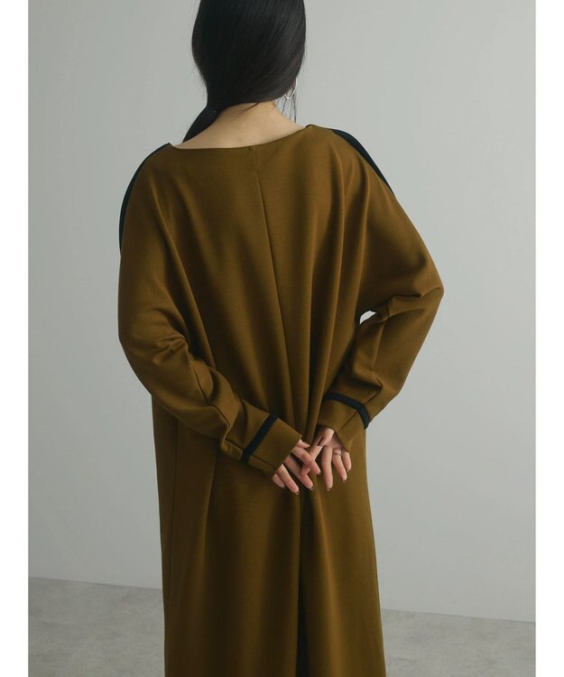 Green Parks armonia．ダンボール配色ワンピース Khaki