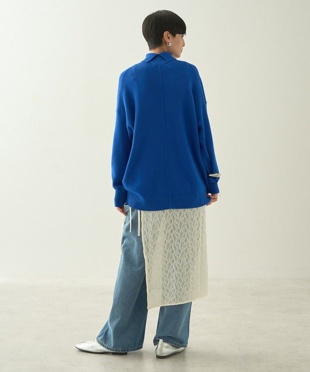 AMERICAN HOLIC ブラッシュヤーンタートルネックニットプルオーバー Blue