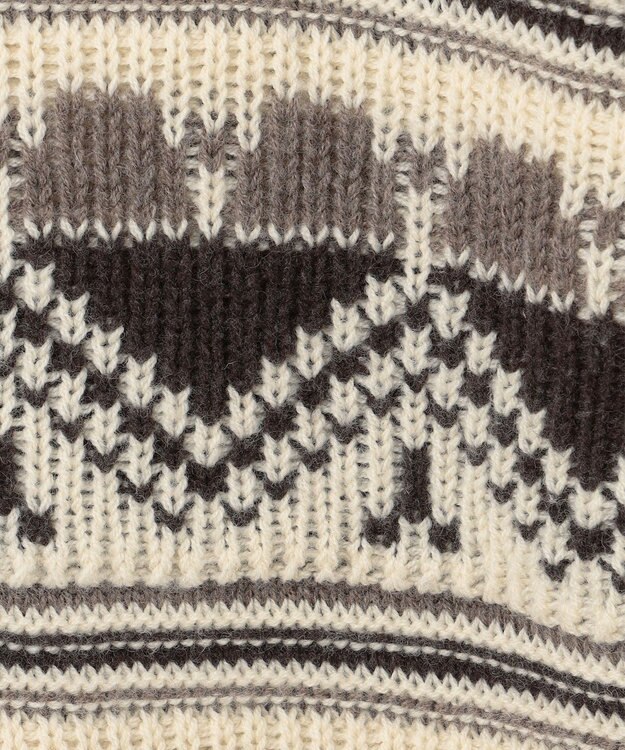 JOSEPH ABBOUD MOUNTAIN 【ペルー素材使用】ハイランドウール カウチン ジップ ニット ベージュ系7