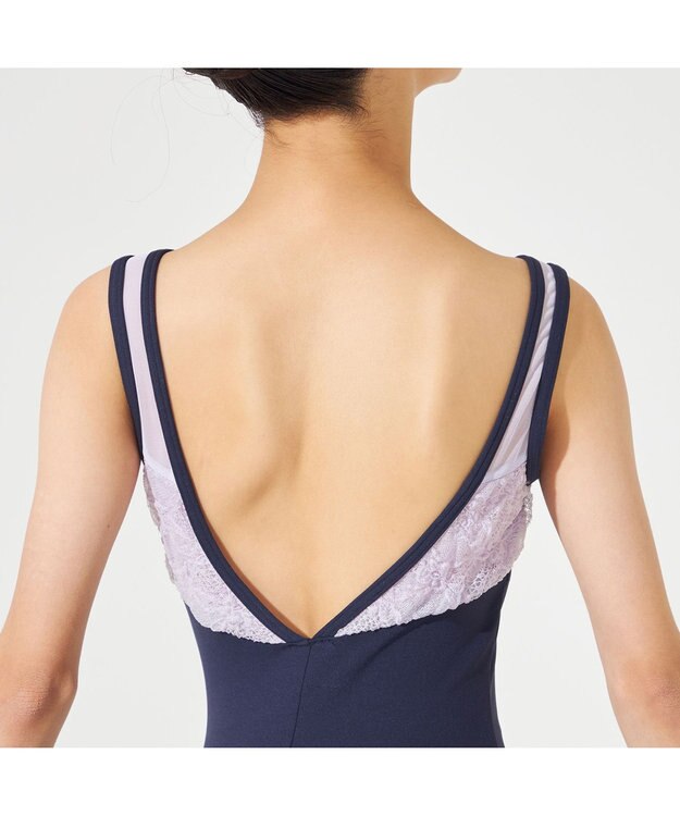 Chacott ノースリーブレオタード ネイビー