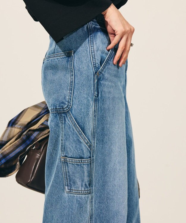 AMERICAN HOLIC ペインターワイドデニム Light Indigo