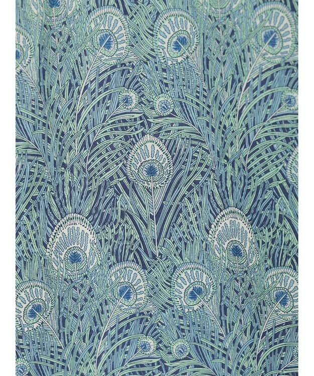 Te chichi 【LIBERTY FABRICS】フレアスリーブブラウス ターコイズブルー