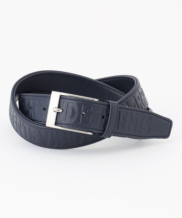 23区GOLF 弱ストレッチが新しい【MEN】ロゴエンボス ベルト ネイビー系