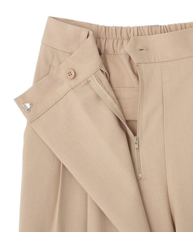 Green Parks アシメウエストタックパンツ Beige