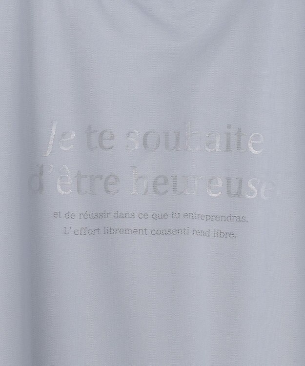 ANY SIS 【洗える】シアーチュールロゴ Tシャツ ライトグレー