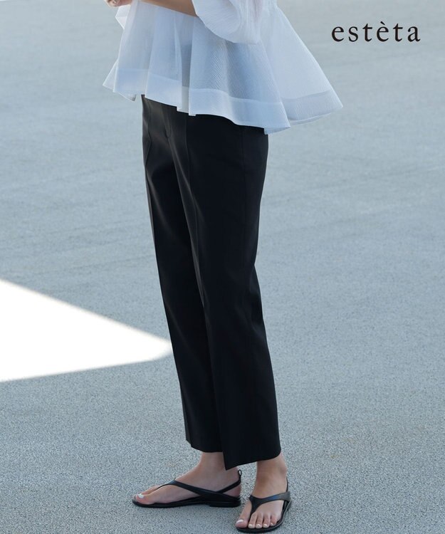 23区 【エステータ】ライトダブルクロス スティックパンツ