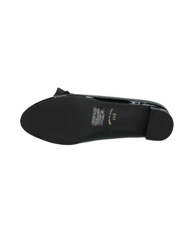 Bridget Birkin 【Bridget Birkin】ヒールアップキラキラリボンローファー ブラックエナメル