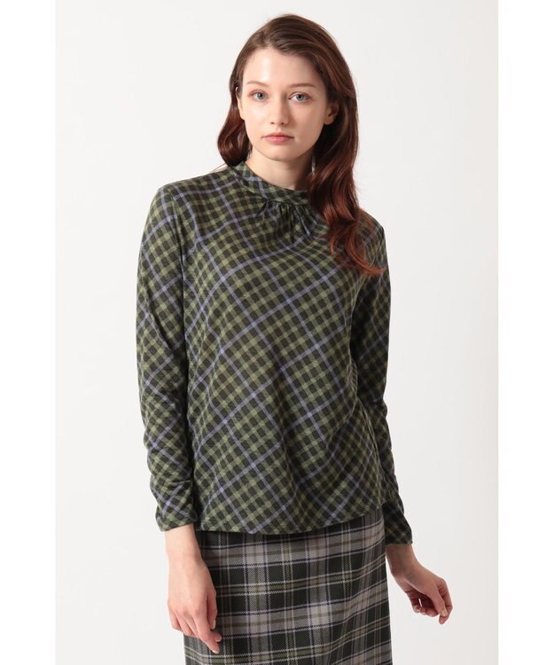 DAKS ファインメリノ ハイネックカットソー グリーン