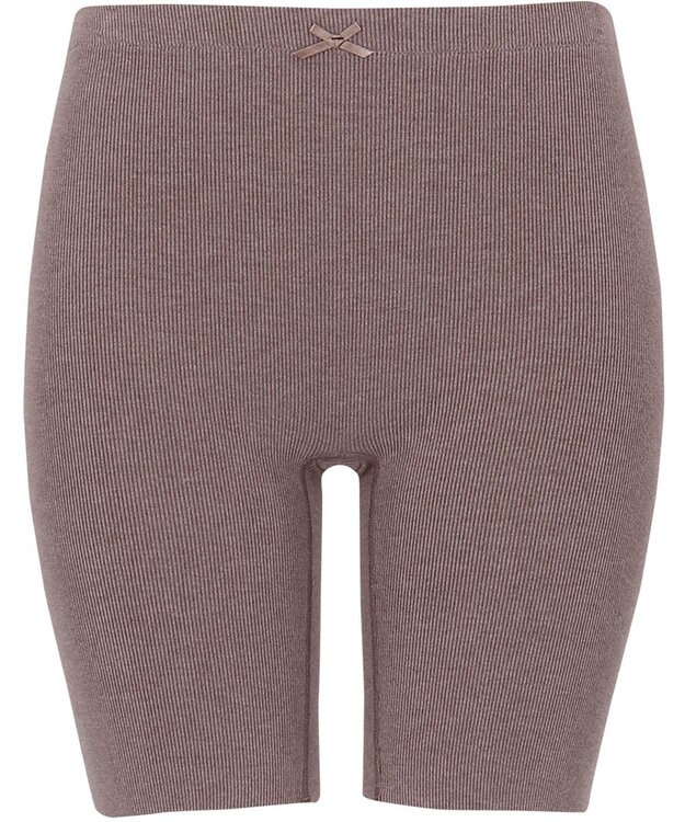 Wing あったかオーバーパンツ 薄手 アウターにひびきにくい 毛パン 3分丈 秋 冬 ER0612 ウイング／ワコール ブラウン