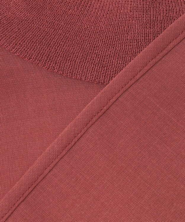 BEIGE， MOYE / ニットドッキング ロングスリーブブラウス L.Bordeaux