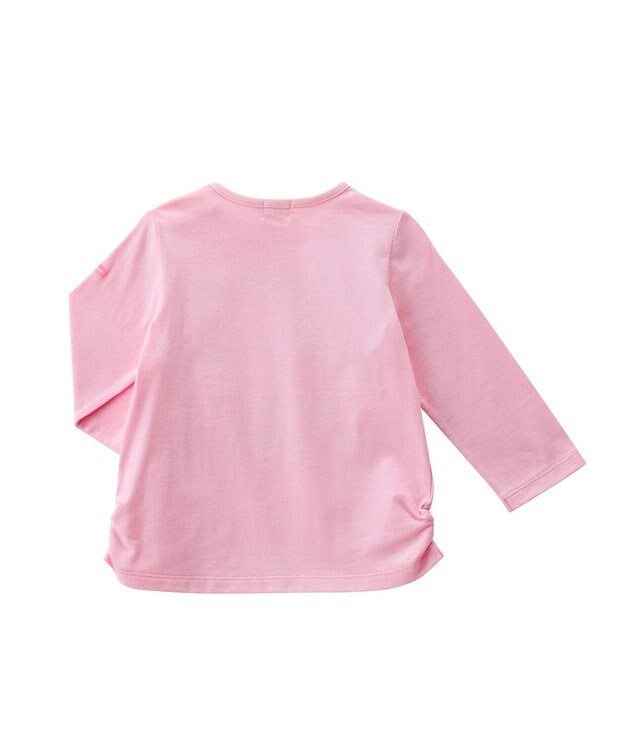 MIKI HOUSE HOT BISCUITS 【70-120cm】 ビーンズくん＆キャビットちゃん長袖Ｔシャツ ピンク