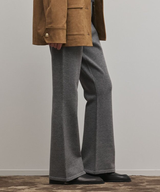 GRACE CONTINENTAL スウェットライクニットパンツ グレー