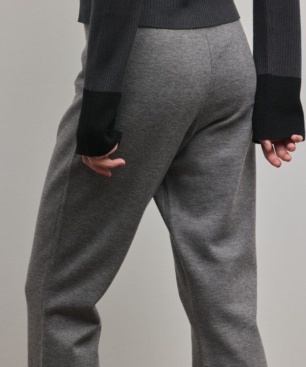 GRACE CONTINENTAL スウェットライクニットパンツ グレー