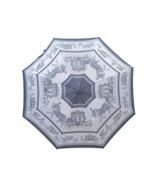 Marca Umbrella of Yokohama 晴雨兼用折りたたみ傘 (馬車行列) 日傘 ブルー