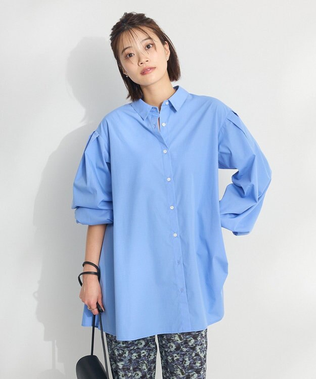 CRAFT STANDARD BOUTIQUE シワ軽減/イージーケアビッグシャツ Sax