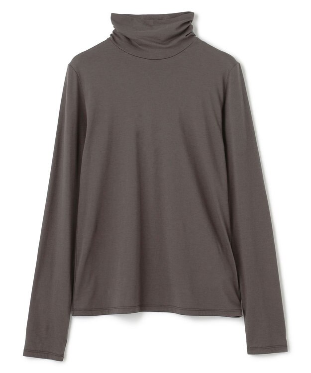 uncrave アルビニスタシフォン ハイネック カットソー（uncrave STANDARD） チャコールブラウン