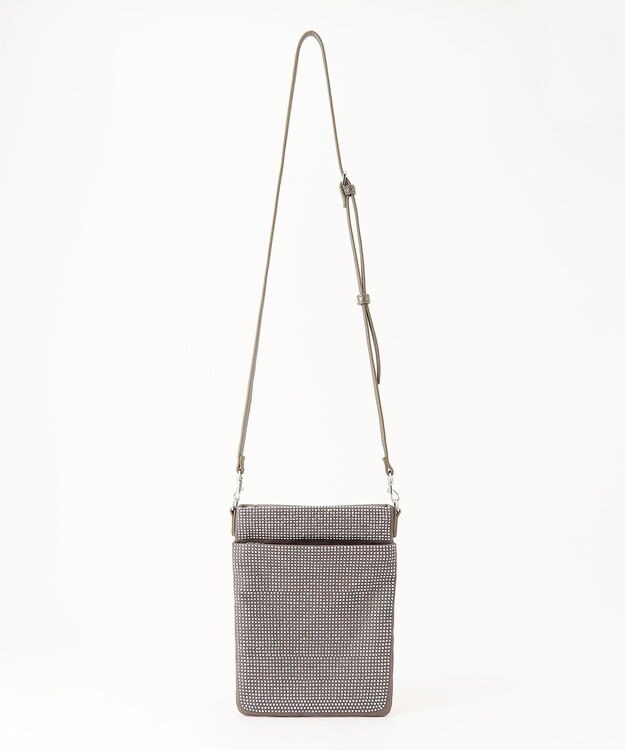 LA BAGAGERIE ラインストーンショルダー グレー