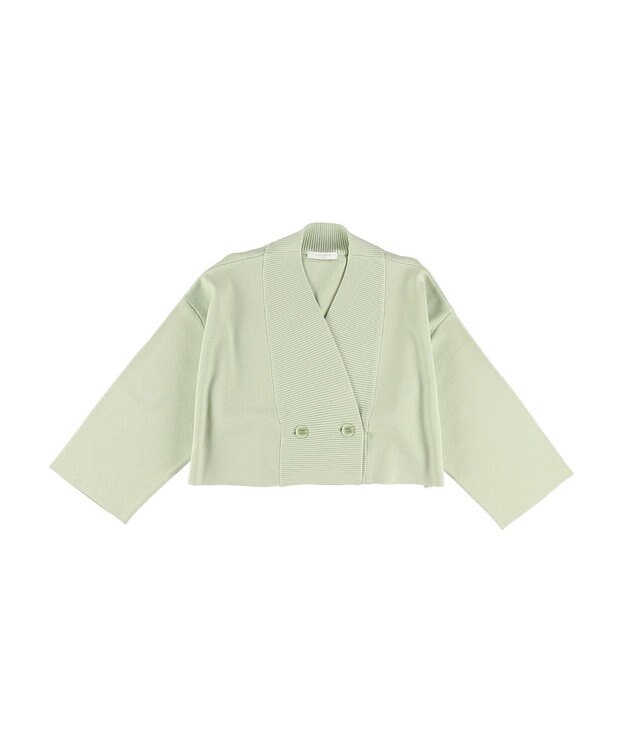 Green Parks ショート丈ミラノリブカーディガン Mint