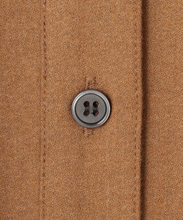 UNFILO ライトフランネル オーバーシャツ キャメル