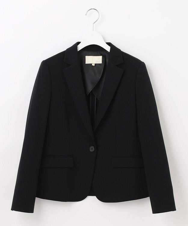 自由区 【XSサイズ～/洗える】WASHABLEPONTE テーラードジャケット ブラック系