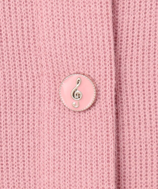 ANY KIDS 音符ボタンカーディガン ピンク