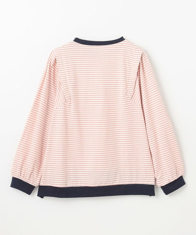 組曲 KIDS 【150-160㎝】リボンボーダー トップス ピンク系1